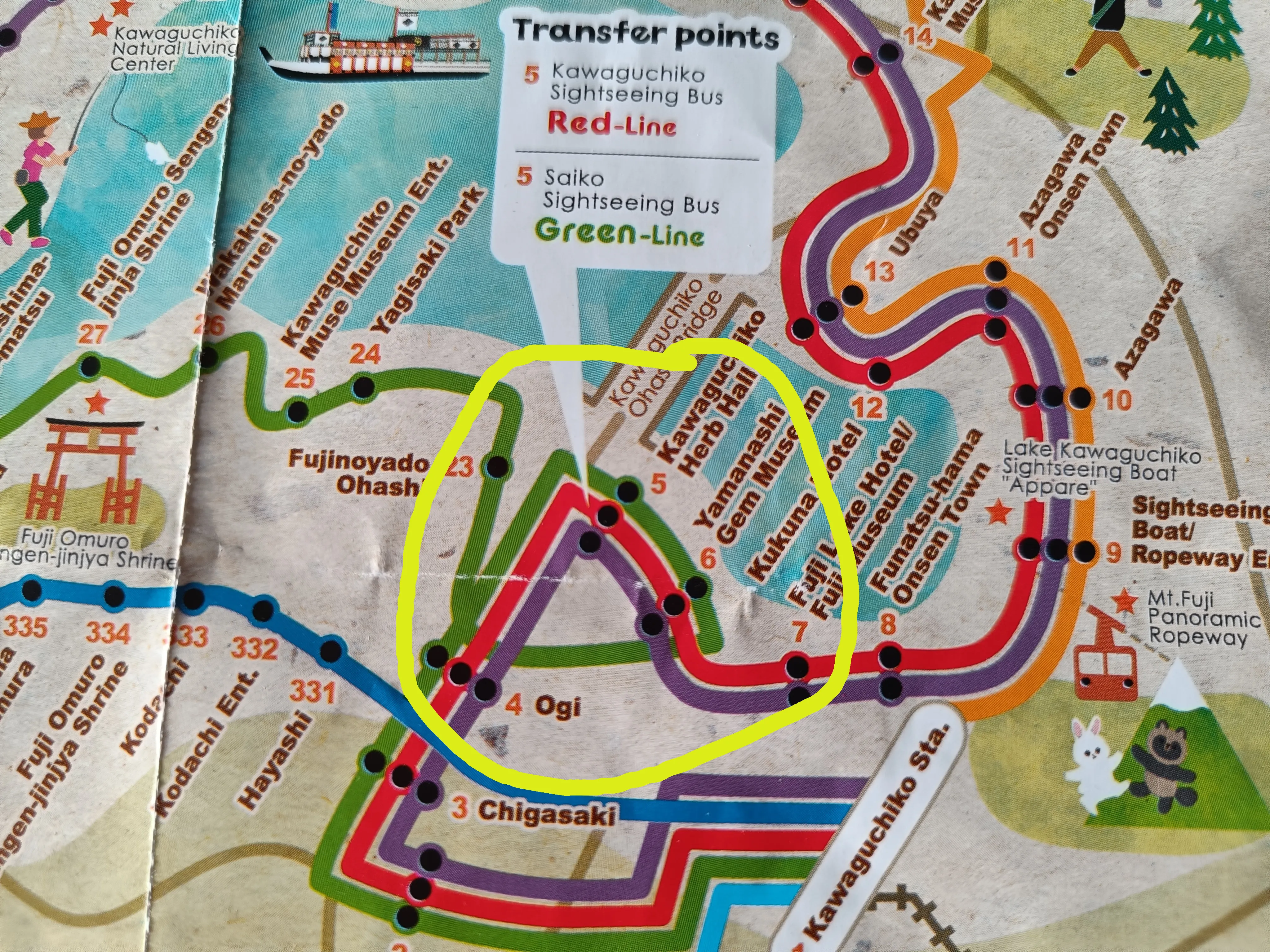 Map of busses