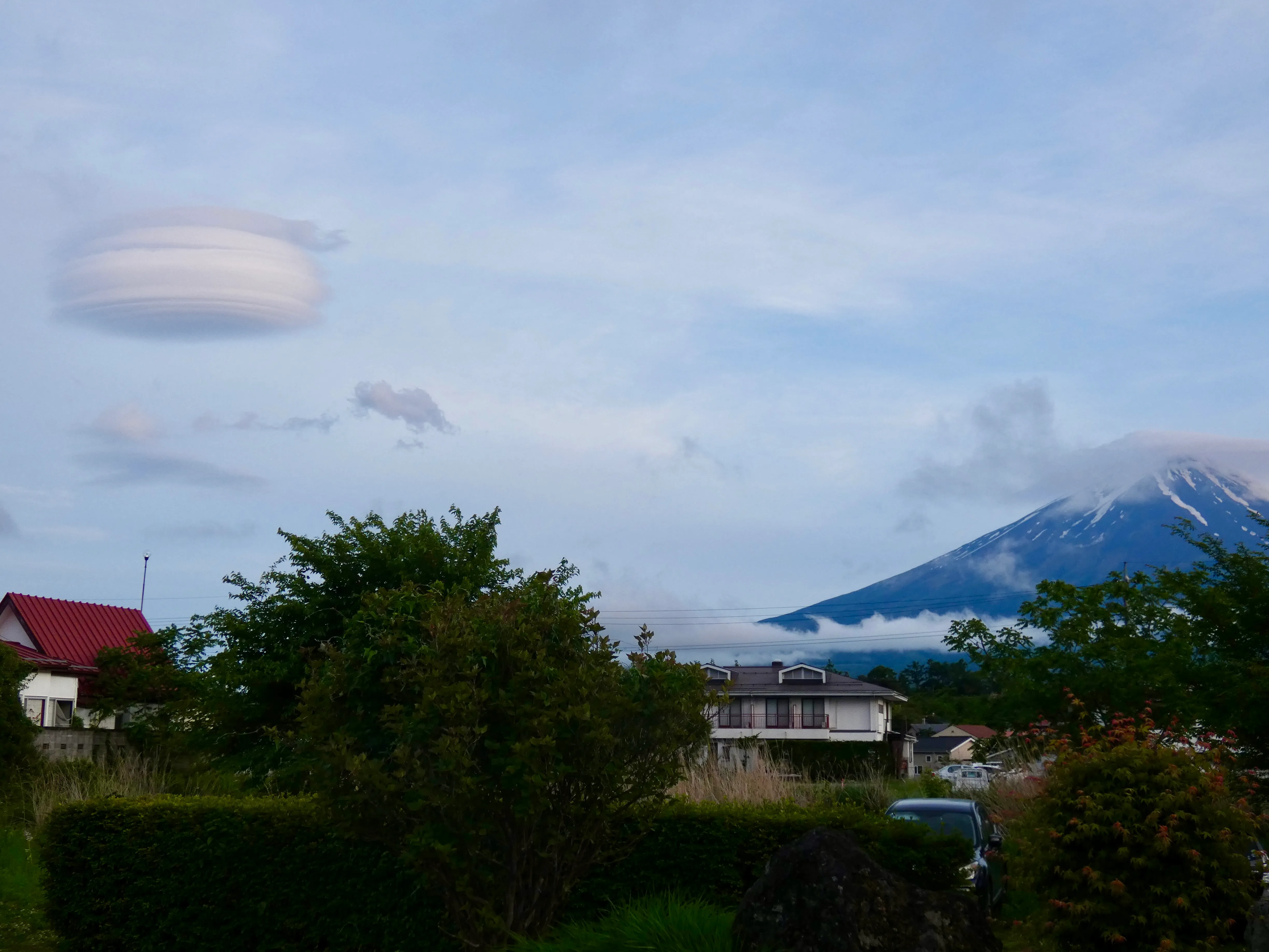 Fuji with UFO cloud
