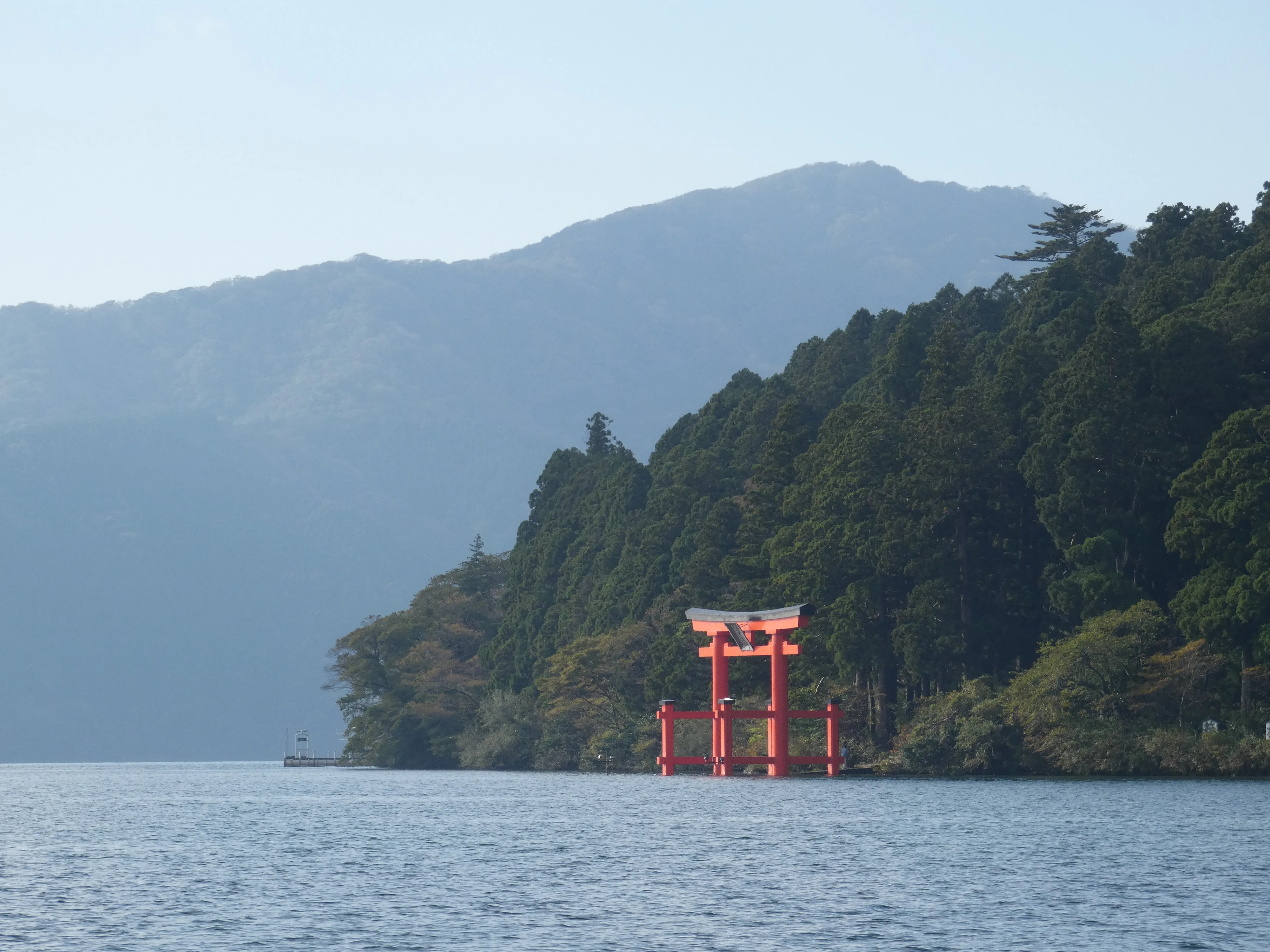 Torii of Hakone Shrine at Lake Ashi